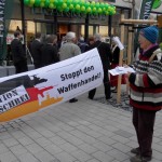 Protest gegen Eröffnung des Waffengeschäfts "Fankonia" in Freiburg